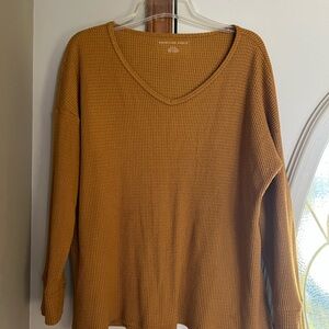 Mustard Yellow V-Neck Sweater